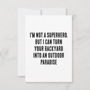 Carte De Remerciements Je ne suis pas un super-héros, mais je peux tourne