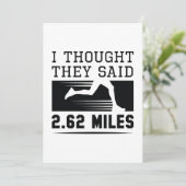 Carte De Remerciements Je Pensais Qu'Ils Disaient 4,62 Km (Debout devant)