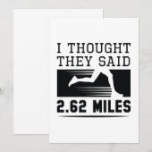 Carte De Remerciements Je Pensais Qu'Ils Disaient 4,62 Km (Devant / Derrière)