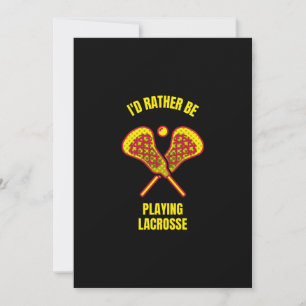 Carte De Remerciements Je préférerais jouer au lacrosse drôle sports pl