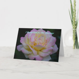 Carte De Remerciements Je remercie Dieu pour notre mariage