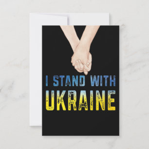Carte De Remerciements Je Suis Avec La Chemise Ukraine Soutenez Le Drapea