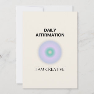 Carte De Remerciements Je suis Créative Daily Affirmation Positive