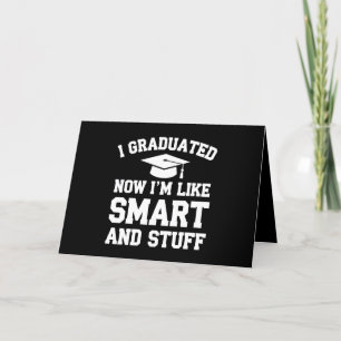 Carte De Remerciements Je suis diplômé maintenant je suis comme intellige