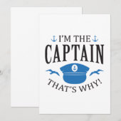 Carte De Remerciements Je Suis Le Capitaine (Devant / Derrière)