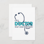 Carte De Remerciements Je suis médecin (Devant / Derrière)