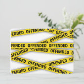 Carte De Remerciements Je suis offensé que la police ne croise pas (Debout devant)