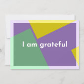 Carte De Remerciements "Je suis reconnaissant" (Devant)