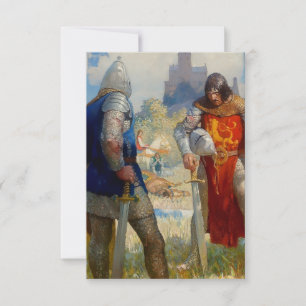 Carte De Remerciements « Je suis Sir Lancelot du Lac » par NC Wyeth