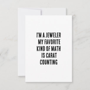 Carte De Remerciements Je suis un joaillier - mon type préféré de maths e
