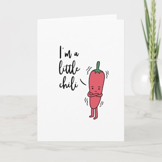 Carte De Remerciements Je suis un peu piment (Devant)