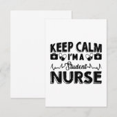 Carte De Remerciements Je suis une infirmière étudiante (Devant / Derrière)