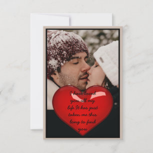Carte De Remerciements Je T'Ai Aimé Toute Ma Vie Saint Valentin