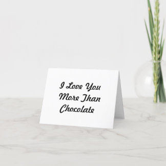 Carte De Remerciements Je T'Aime Plus Que Le Chocolat