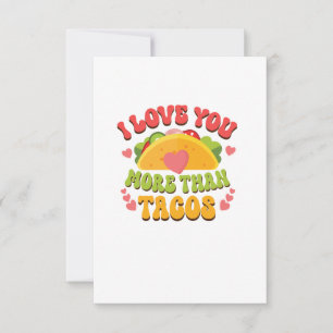Carte De Remerciements Je t'aime plus que Tacos