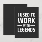 Carte De Remerciements Je Travaillais Avec Des Légendes (Devant / Derrière)