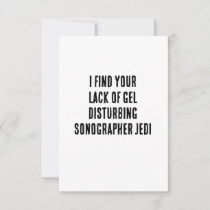 Carte De Remerciements Je trouve votre manque de gel dérangeant - Sonogra