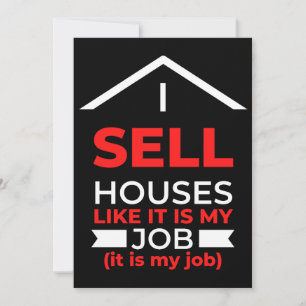 Carte De Remerciements Je Vends Des Maisons Comme Si C'Était Mon Travail