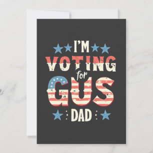 Carte De Remerciements Je vote pour l'élection de Gus Dad Harris Walz