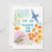 Carte De Remerciements Je vous suis tellement reconnaissante (Devant)