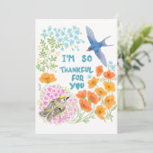 Carte De Remerciements Je vous suis tellement reconnaissante (Debout devant)