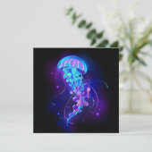 Carte De Remerciements Jellyfish éclatante couleur (Debout devant)