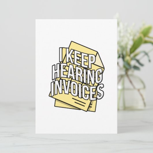 Carte De Remerciements J'Entends Les Factures Comptable Gardien De Livrai (Debout devant)