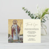 Carte De Remerciements Jésus Bon Berger Funérailles Condolence Sympathie (Debout devant)