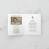 Carte De Remerciements Jésus Christ tenir l'icône des évangiles funéraill (Intérieur)