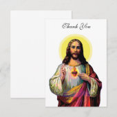 Carte De Remerciements Jesus Christus en style pop art (Devant / Derrière)