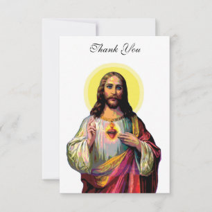 Carte De Remerciements Jesus Christus en style pop art