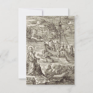 Carte De Remerciements Jésus marchant dans l'eau