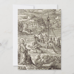 Carte De Remerciements Jésus marchant sur l'eau