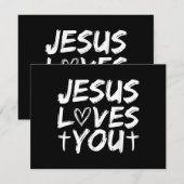 Carte De Remerciements Jésus t'aime, Jésus (Devant / Derrière)