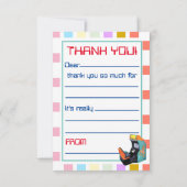 Carte De Remerciements Jeu de Arcade Remerciement Remplissable (Dos)