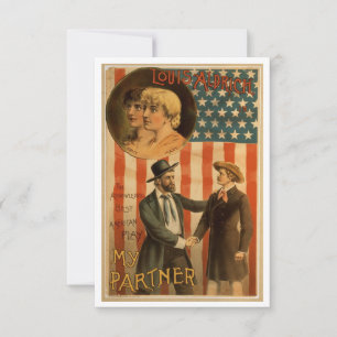 Carte De Remerciements Jeu Vintage "Mon partenaire"