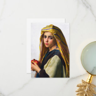 Carte De Remerciements Jeune fille avec une grenade par William Bouguerea
