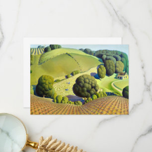 Carte De Remerciements Jeune maïs par Grant Wood