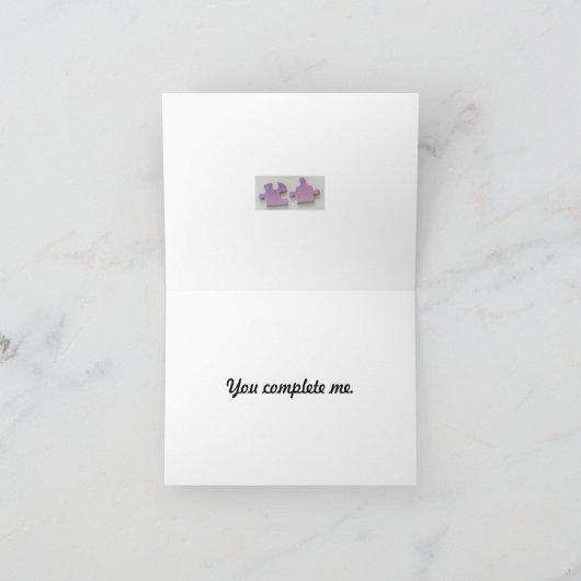 Carte De Remerciements Jigsaw puzzle Complete Me note card (Intérieur)