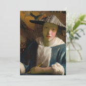 Carte De Remerciements Johannes Vermeer - Fille avec une Flûte (Debout devant)