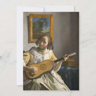Carte De Remerciements Johannes Vermeer - Guitare