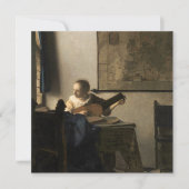 Carte De Remerciements Johannes Vermeer - Jeune femme avec un trait (Devant)