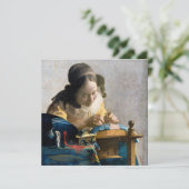 Carte De Remerciements Johannes Vermeer - Le Lacemaker (Debout devant)