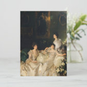Carte De Remerciements John Singer Sargent - Les Soeurs Wyndham (Debout devant)