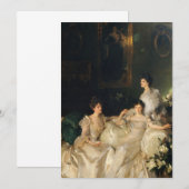 Carte De Remerciements John Singer Sargent - Les Soeurs Wyndham (Devant / Derrière)