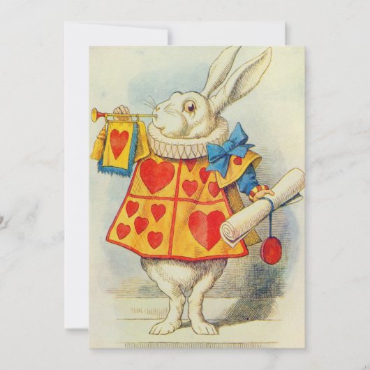 Carte De Remerciements John Tenniel | Le lapin blanc (Devant)