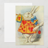 Carte De Remerciements John Tenniel | Le lapin blanc (Devant / Derrière)