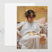 Carte De Remerciements John William Waterhouse - Cleopatra (Devant / Derrière)
