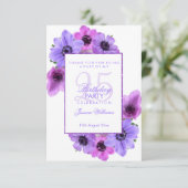 Carte De Remerciements Joli Anemones Floral 25e anniversaire (Debout devant)