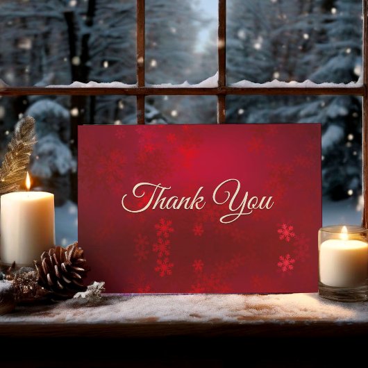 Carte De Remerciements Joli art en marbre à monogramme rouge